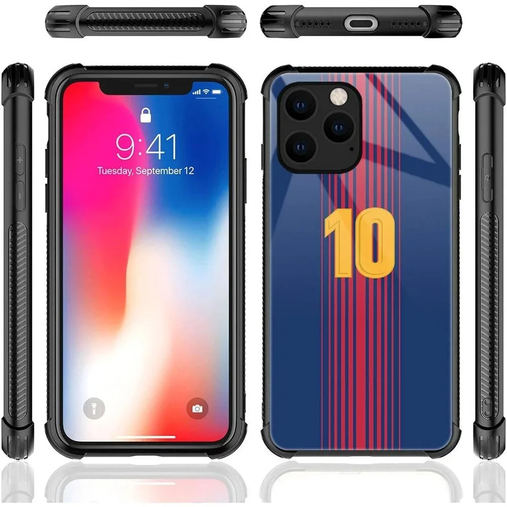 iPhone 14 Pro Max Case – No.10 Player Jersey Design – Shockproof Sports Cover